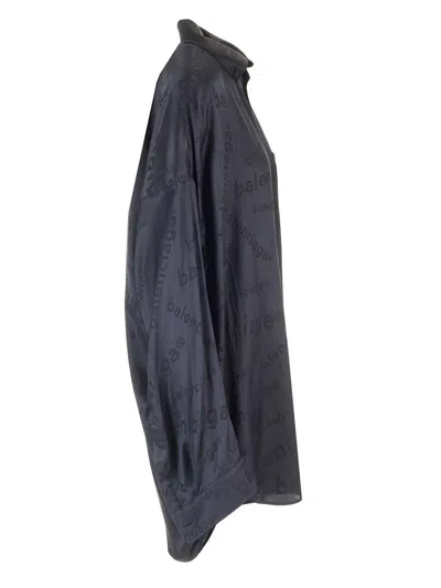 Balenciaga Cocoon Shirt Shirts Black In Gray