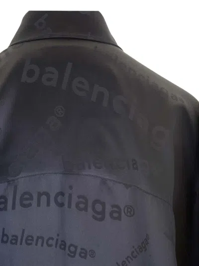 Balenciaga Cocoon Shirt Shirts Black In Gray