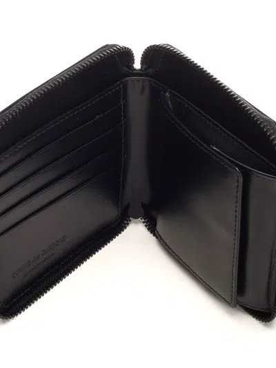 Comme Des Garçons Compact Zipped Wallet Wallets Black In Black