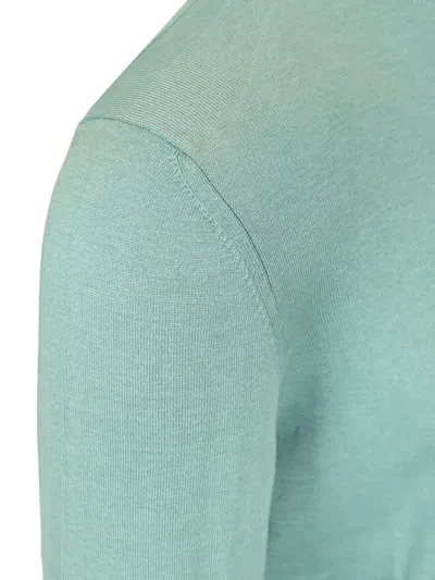 Ballantyne Cotton And Cashmere Sweater Knitwear Green