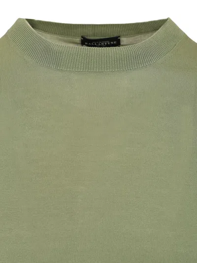 Ballantyne R Neck T-shirt Slim Fit Cotone Verde Chiaro