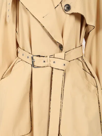 Dries Van Noten Cotton Gabardine Trench Coat Coats Beige
