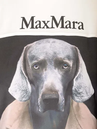Max Mara Dog Print Cipria Cotton T-shirt
