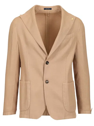 Guarinucci Cotton Linen Blazer Jackets Beige