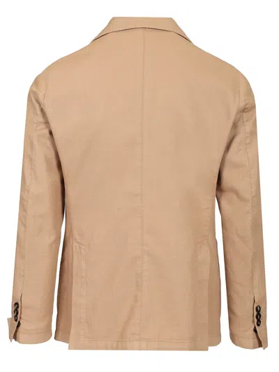Guarinucci Cotton Linen Blazer Jackets Beige