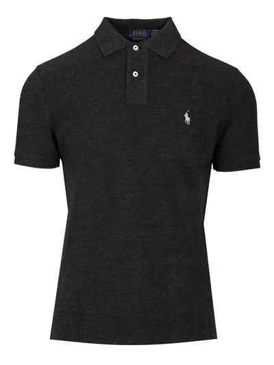 Polo Ralph Lauren Polo Pony-embroidered Polo Shirt In Black
