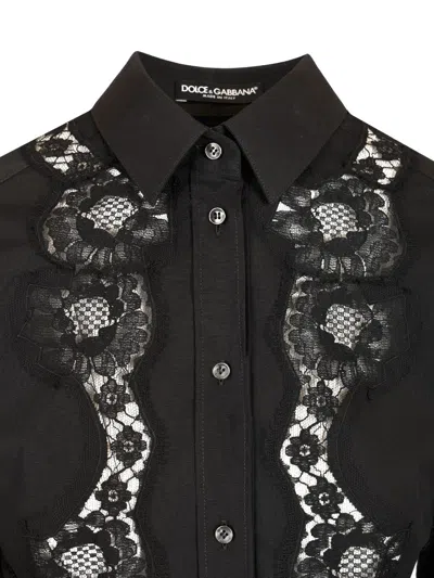 Dolce & Gabbana Cotton Poplin Shirt Shirts Black