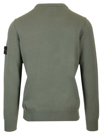 Stone Island Logoed Sweatshirt In Green