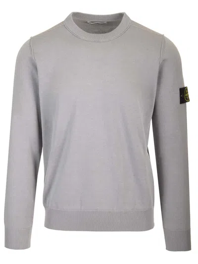 Stone Island Lightweight Wool Crew Neck Sweater With Raglan Sleeves Clothing