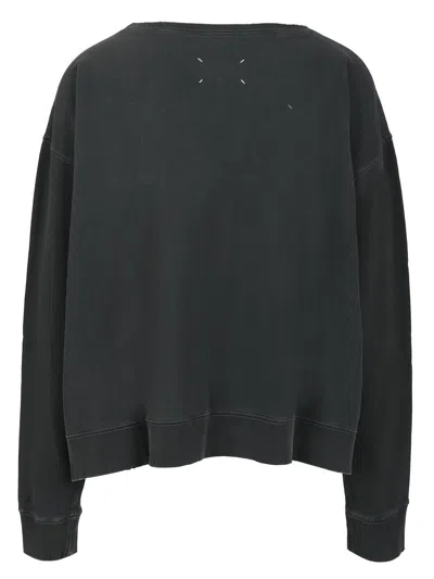 Maison Margiela Men's Charcoal Cotton Sweatshirt In Green