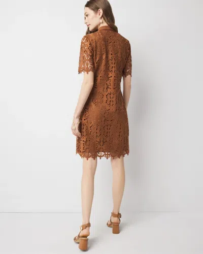 White House Black Market Petite Lace Shirt Dress