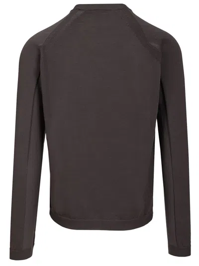 Stone Island Crewneck Sweater In Primaloft Bio In Brown