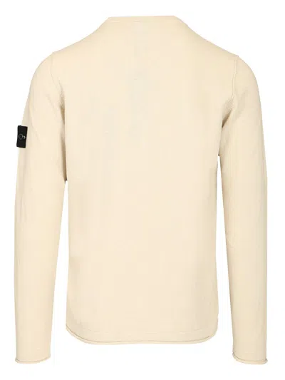 Stone Island Ribbed Crew-neck Cotton Sweater With Long Sleeves