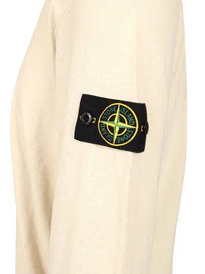 Stone Island Ribbed Crew-neck Cotton Sweater With Long Sleeves