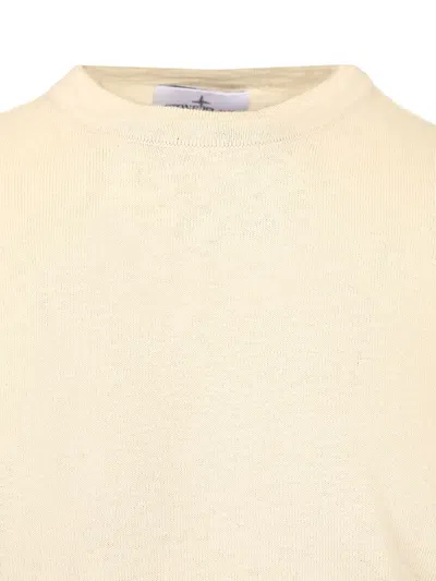 Stone Island Ribbed Crew-neck Cotton Sweater With Long Sleeves