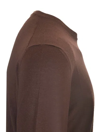 Mauro Ottaviani Crewneck Sweater In Wish Wool Knitwear Brown