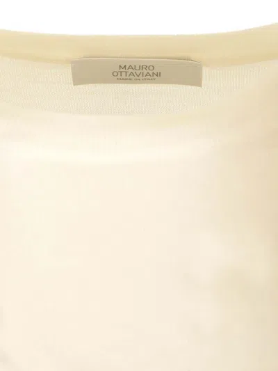 Mauro Ottaviani Crewneck Sweater In Wish Wool Knitwear White