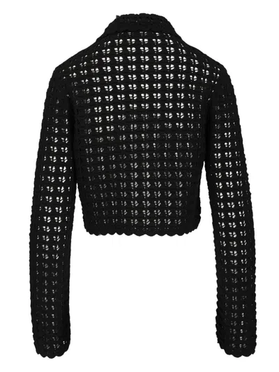 Dolce & Gabbana Wool Jacket Scalloped Edges Button Detailing In Black