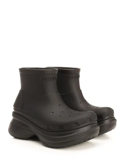 Balenciaga Crocs™ Ankle Boots Black