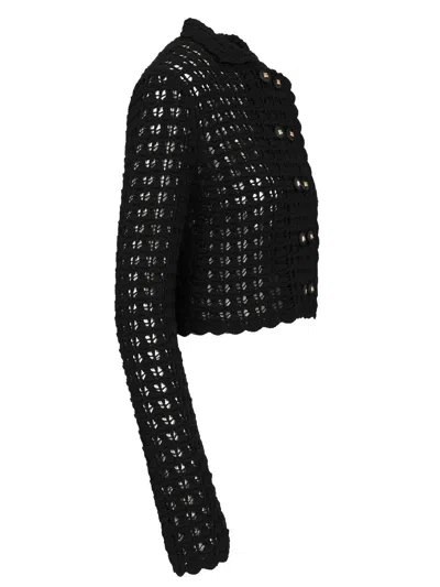 Dolce & Gabbana Wool Jacket Scalloped Edges Button Detailing In Black