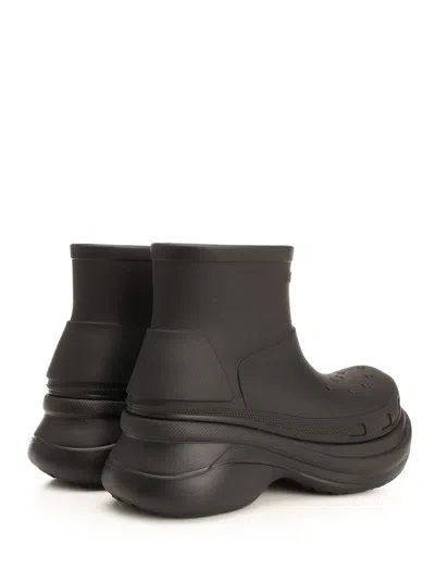 Balenciaga Crocs™ Ankle Boots Black