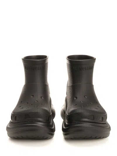 Balenciaga Crocs™ Ankle Boots Black