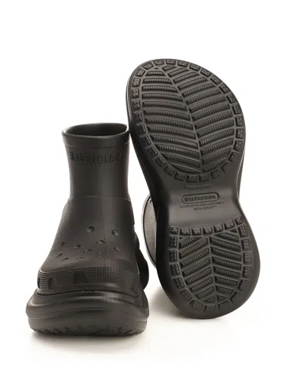 Balenciaga Crocs™ Ankle Boots Black