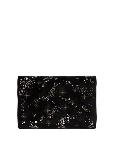 Amato Daniele Compact Black Satin Crossbody Bag