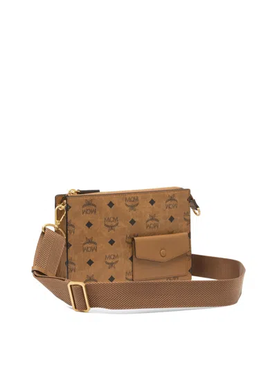 Mcm Shoulder Bags With Adjustable Strap And Front Pocket