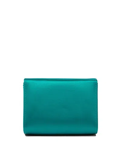 Amato Daniele Teal Satin Crossbody Bag In Green