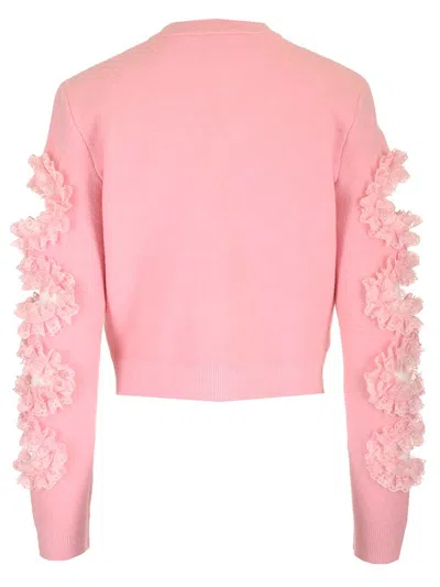 Self Portrait Residency Cristopher Kane Residency Cardigan With Cut-out Details In Pink