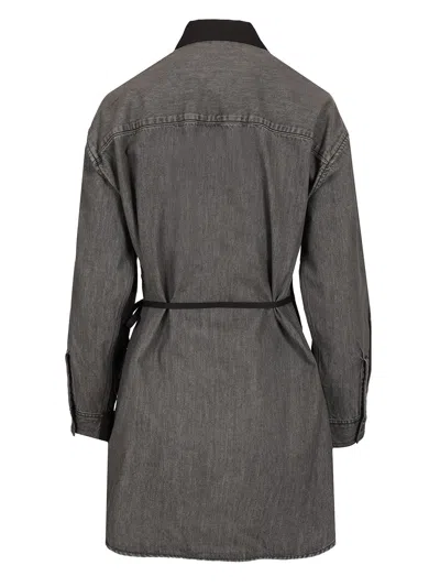Diesel D Elphi Den Dress Woman In Black Cotton In Black
