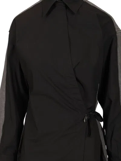 Diesel D Elphi Den Dress Woman In Black Cotton In Black