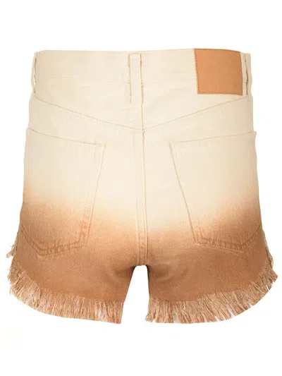 Alanui Bright Hues Denim Shorts Clothing In Neutral