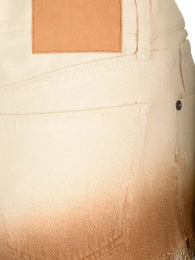 Alanui Bright Hues Denim Shorts Clothing In Neutral