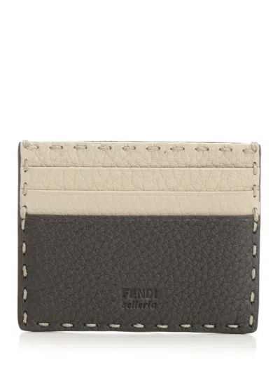 Fendi Diagonal Wallets Brown