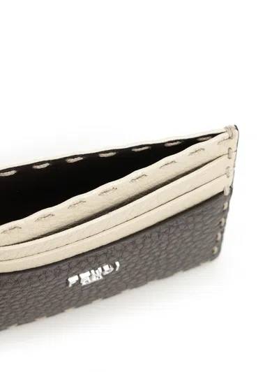 Fendi Diagonal Wallets Brown