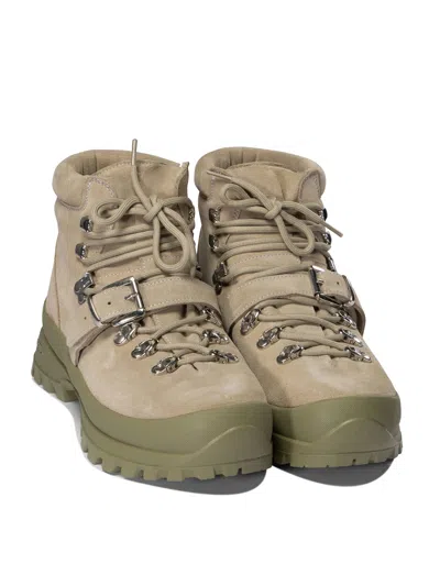 Nonnative X Diemme Buckle-strap Lace-up Boots In Green