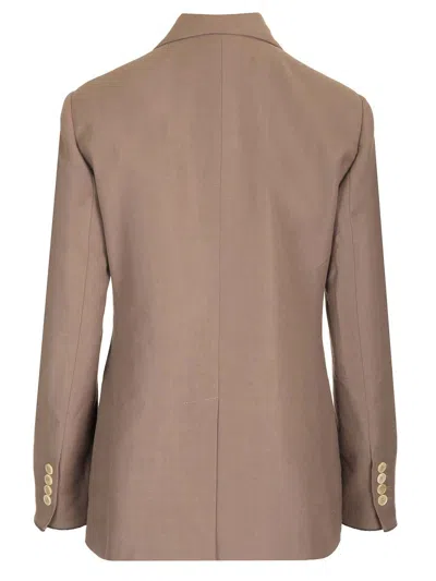 Brunello Cucinelli Double-breasted Blazer Jackets Brown