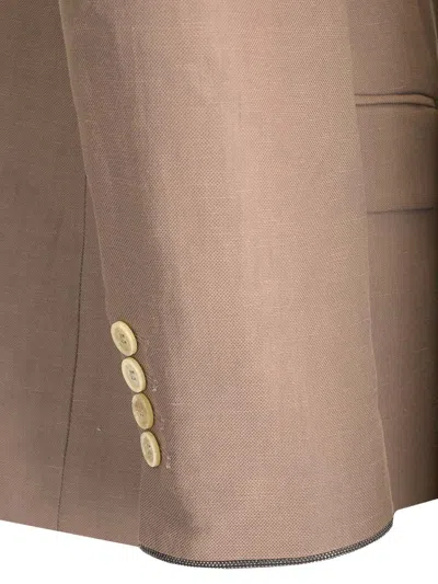 Brunello Cucinelli Double-breasted Blazer Jackets Brown
