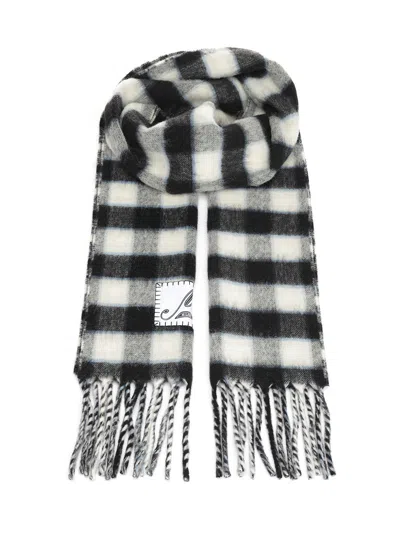 Marni Double-face Wool Scarf Scarves And Foulards Grey In Black