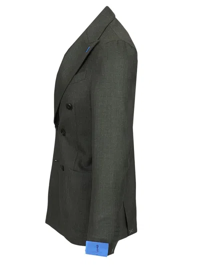 Guarinucci Blazer Doppio Petto Lana Opsak Verde