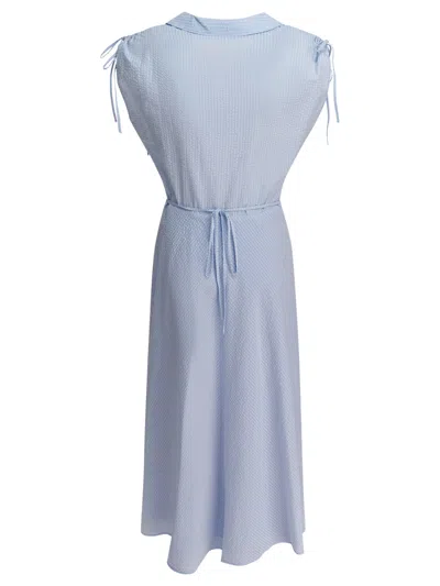 Ines De La Fressange Light Blue Cotton Dress In Blue