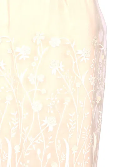 P.a.r.o.s.h Embroidered Longuette Skirt Skirts White