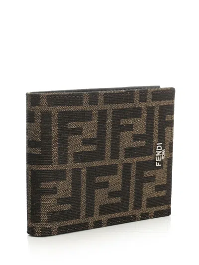 Fendi Diagonal Wallet Wallets Brown In Brown