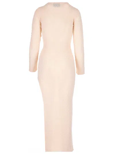Casablanca Fitted Long Dress Dresses White