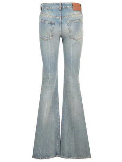 Alexander Mcqueen Flared Leg Jeans Light Blue In Blue
