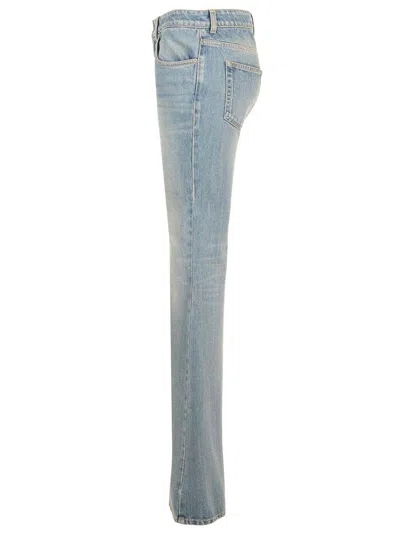 Alexander Mcqueen Flared Leg Jeans Light Blue In Blue
