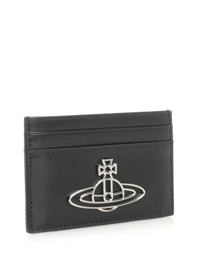 Vivienne Westwood Flat Card Holder Small Leather Goods Black