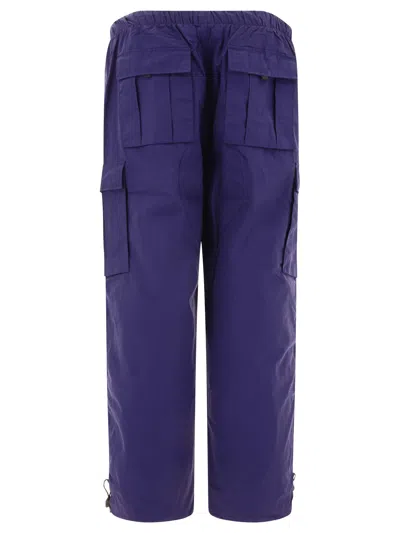 Brain Dead Flight Logo-patch Trousers In Blue